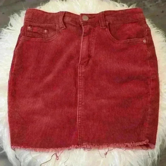 Just Quella Corduroy Distressed Skirt - Picture 1 of 7
